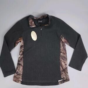 GAMEHIDE Realtree Camo Fleece Pullover Jacket Mens MED Hunting Outdoors 1/4 Zip